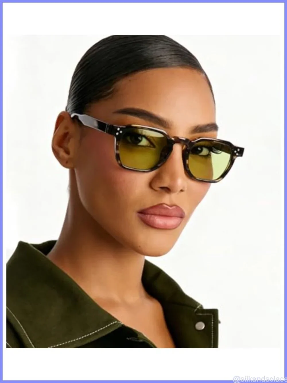 Retro Square Thick Frame Sunglasses UV400 Unisex Full Frame
